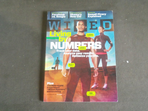 2009 JULY WIRED MAGAZINE - LIVING BY NUMBERS COVER - B 5341E