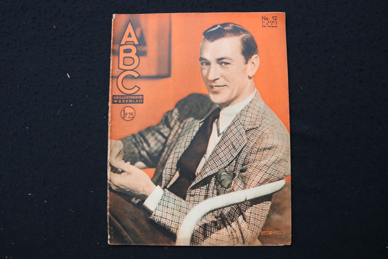 1937 APRIL 11 ABC MAGAZINE - GARY COOPER COVER - E 25095