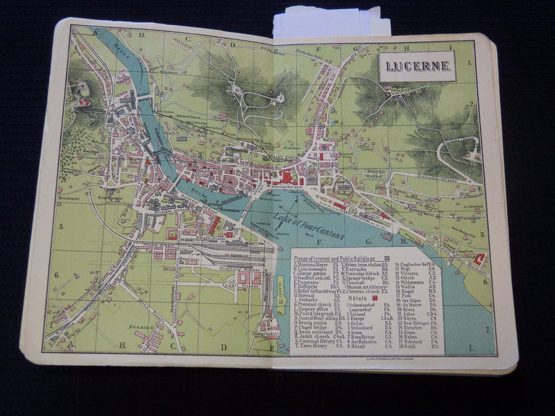 1894 LUCERNE - LAKE AND ENVIRONS GUIDE BOOK - J 7288