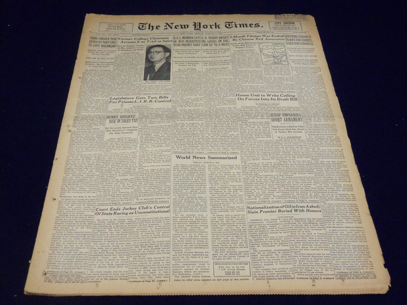 1951 MARCH 9 NEW YORK TIMES - ELITCHER ACCUSES ROSENBERG & SOBELL - NT 2024