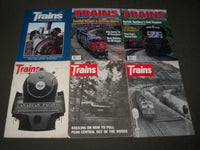 1968-1996 TRAINS MAGAZINE LOT OF 29 - RAILROADING - GREAT COVERS - O 211