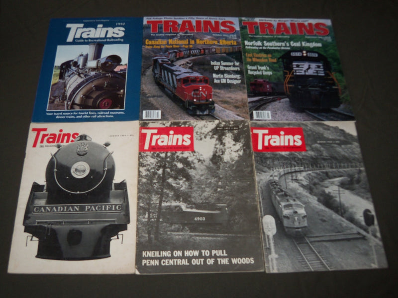 1968-1996 TRAINS MAGAZINE LOT OF 29 - RAILROADING - GREAT COVERS - O 211