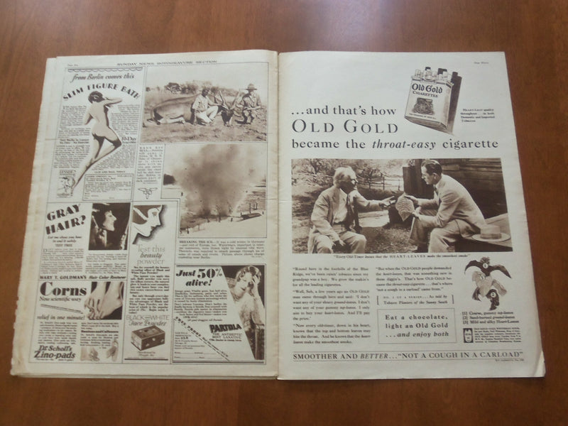 1929 MAR 24 NEW YORK SUNDAY NEWS ROTO SECTION -FORD TRIMOTOR PLANE CRASH-NP 5014
