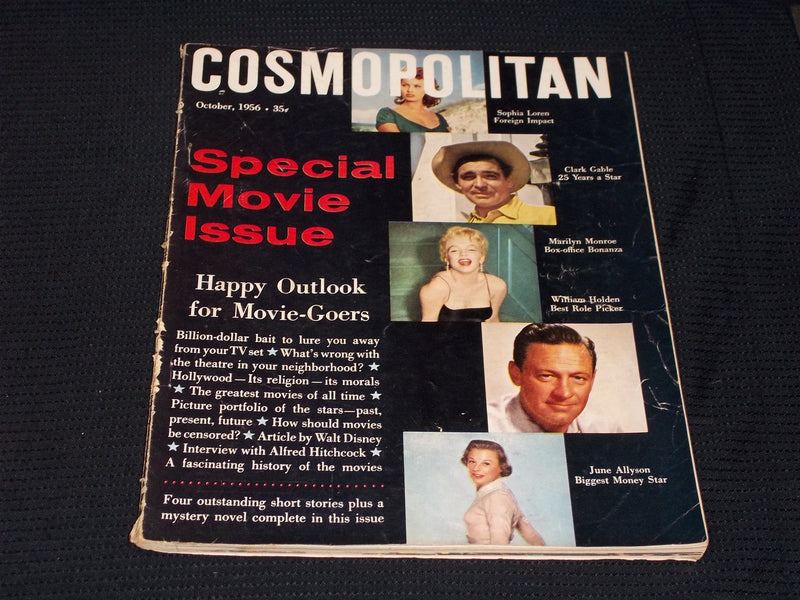 1956 OCTOBER COSMOPOLITAN MAGAZINE - SPECIAL MOVIE ISSUE FRONT COVER - E 14270