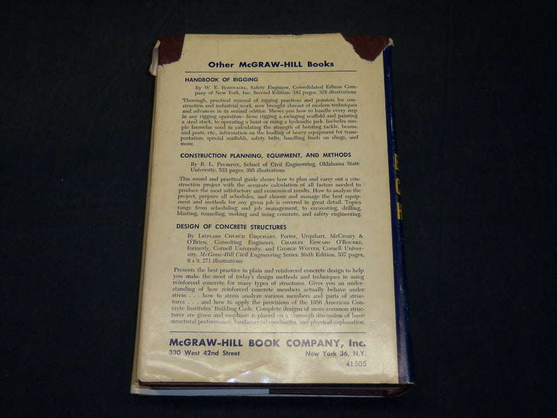 1958 BUILDING CONSTRUCTION HANDBOOK BY FREDERICK MERRITT - FIRST EDN - KD 5941