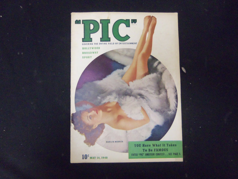 1940 MAY 14 PIC MAGAZINE - MARILYN MERRICK COVER - NICE PHOTOS INSIDE - ST 4050
