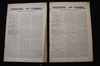 1901 SHOOTING AND FISHING MAGAZINE - LOT OF 19 - O 3696