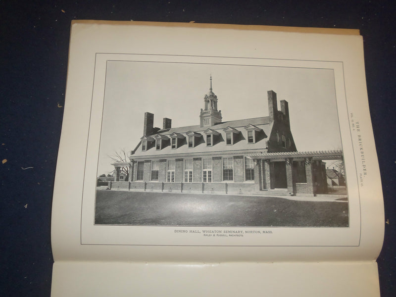 1909 APRIL THE BRICKBUILDER MAGAZINE - AN ARCHITECTURAL MONTHLY - ST 258Q
