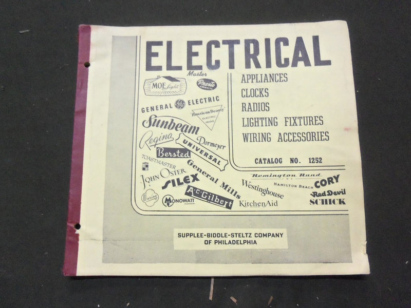 1952 SUPPLEE BIDDLE STELTS COMPANY ELETRICAL CATALOG - PHILADELPHIA - J 5715