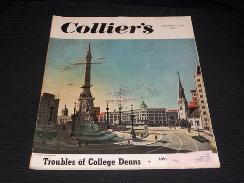 1949 OCTOBER 1 COLLIER'S MAGAZINE NICE FRONT COVER & ADS - E 4352