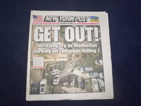 2023 APRIL 19 NEW YORK POST NEWSPAPER - MANHATTAN PARKING LOT COLLAPSES-GET OUT!