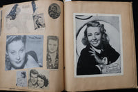 1940'S HOLLYWOOD STARS SCRAPBOOK - BETTY GRABLE - SHIRLEY TEMPLE - E 24879