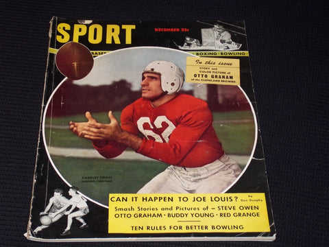 1947 DECEMBER SPORT MAGAZINE - CHARLEY TRIPPI CHICAGO CARDINALS NFL MLB - E 42