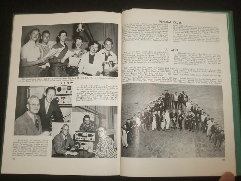 1953 ALBUQUERQUE HIGH SCHOOL YEARBOOK - ALBUQUERQUE, NEW MEXICO - YB 2218