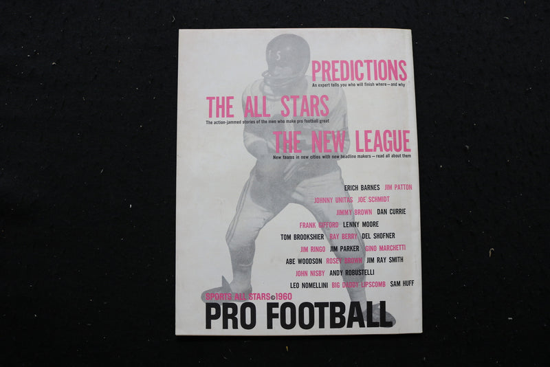 1960 SPORTS ALL STARS PRO FOOTBALL MAGAZINE - JOHNNY UNITAS COVER - SP 4187J