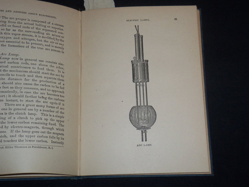 1903 QUESTIONS AND ANSWERS ABOUT ELECTRICITY BOOK BY E. T. BUBIER - KD 5294M