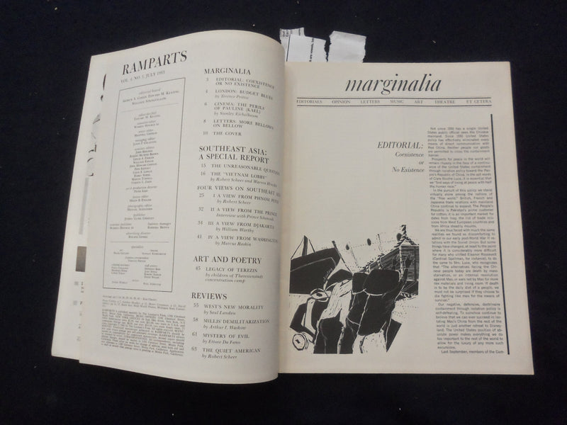 1965 JULY RAMPARTS MAGAZINE - THE VIETNAM LOBBY - SP 5540G