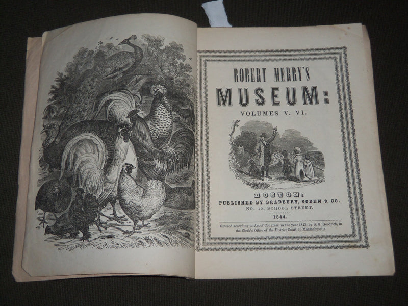 1843 DECEMBER ROBERT MERRY'S MUSEUM MAGAZINE VOLUME 6 NO. 6 - J 2814