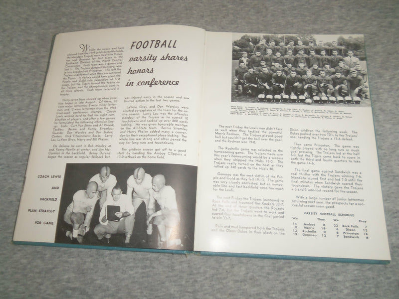 1950 ATODNEM MENDOTA HIGH SCHOOL YEARBOOK - MENDOTA, ILLINOIS - YB 2481