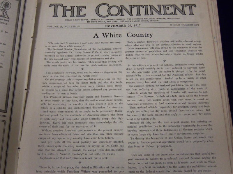 1917 JULY-DECEMBER THE CONTINENT MAGAZINE BOUND VOLUME - NICE ADS - KD 3381