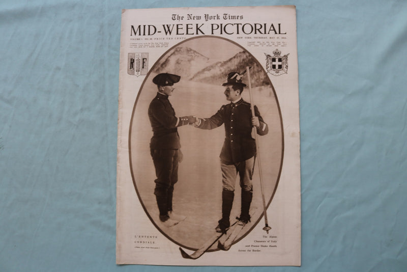 1915 MAY 27 NEW YORK TIMES MID-WEEK PICTORIAL - L'ENTENTE CORDIALE - NP 9138