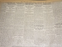 1919 DECEMBER 26 NEW YORK TIMES NEWSPAPER- MAURETANIA BATTERED BY SEAS - NT 8531