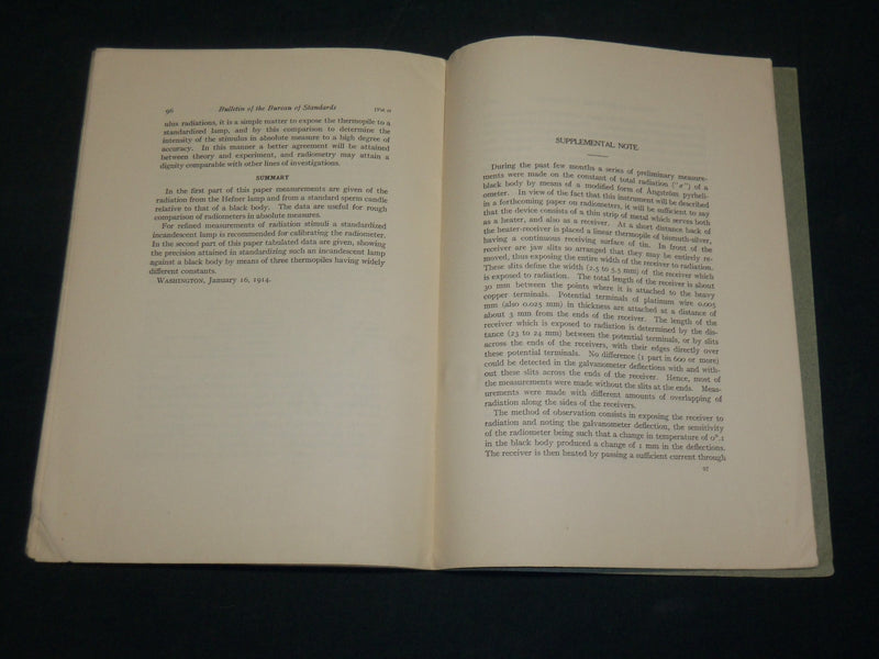 1914-1916 SCIENTIFIC PAPERS BUREAU OF STANDARDS REPORTS LOT OF 3 - J 5939