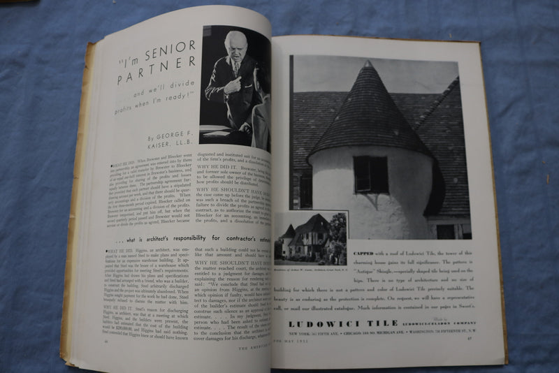 1931 MAY THE AMERICAN ARCHITECT MAGAZINE - PHOTOS, STORIES & ADS - ST 5507J