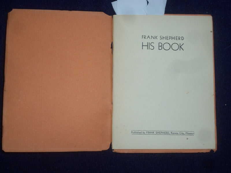 1930'S HIS BOOK BY FRANK SHEPPARD - J 9483