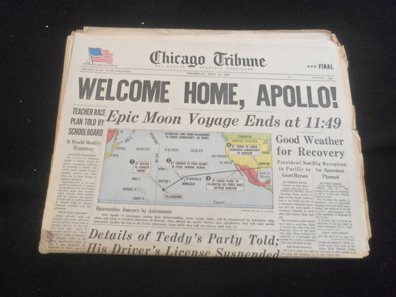 1969 JULY 24 CHICAGO TRIBUNE NEWSPAPER - WELCOME HOME, APOLLO! - NP 5787
