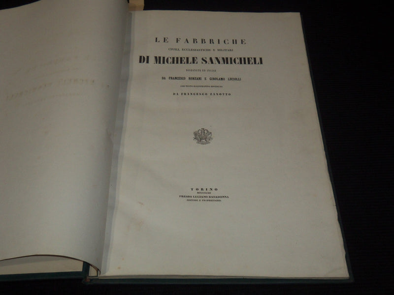 1862 LE FABBRICHE DI MICHELE SANMICHELI VOLUME LOT OF 2 - 150 PLATES - Z 283