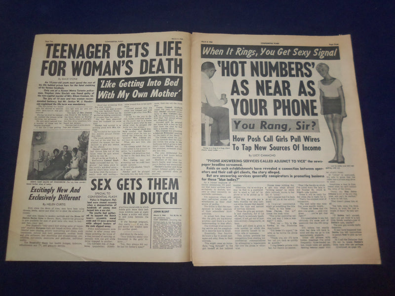 1966 MARCH 5 FLASH NEWSPAPER - GUYS DIAL AND DOLLS DELIVER - NP 6961