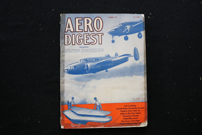 1942 OCTOBER AERO DIGEST MAGAZINE - FAIRCHILD AT-13 