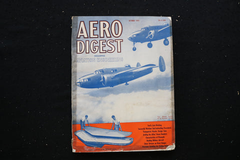 1942 OCTOBER AERO DIGEST MAGAZINE - FAIRCHILD AT-13 