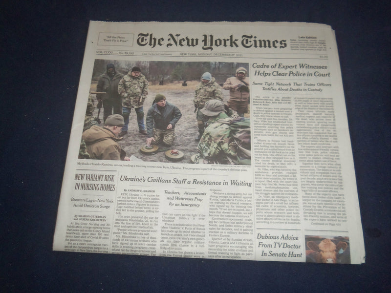 2021 DECEMBER 27 NEW YORK TIMES - NEW VARIANT RISK IN NURSING HOMES