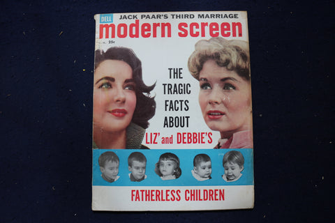 1959 NOV MODERN SCREEN MAGAZINE - LIZ TAYLOR-DEBBIE REYNOLDS COVER - E 17395