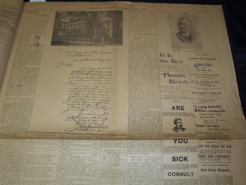 1896 MAY 6 MORNING TELEGRAPH NEWSPAPER - 250TH ANNIVERSARY - NP 2152F