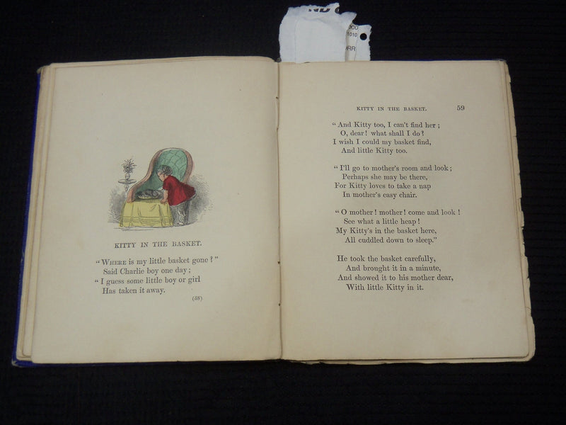 1856 LITTLE SONGS ILLUSTRATED BOOK BY MRS. FOLLEN - HARDCOVER - K 2199