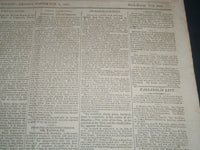 1826 NOVEMBER 3 NEW ENGLAND PALLADIUM & COMMERCIAL ADVERTISER - NP 3979