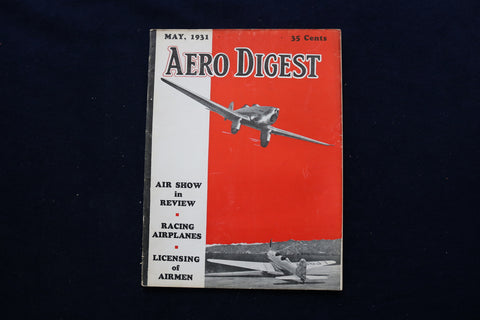 1931 MAY AERO DIGEST MAGAZINE - NORTHRUP 'BETA' POWERED COVER - E 11266
