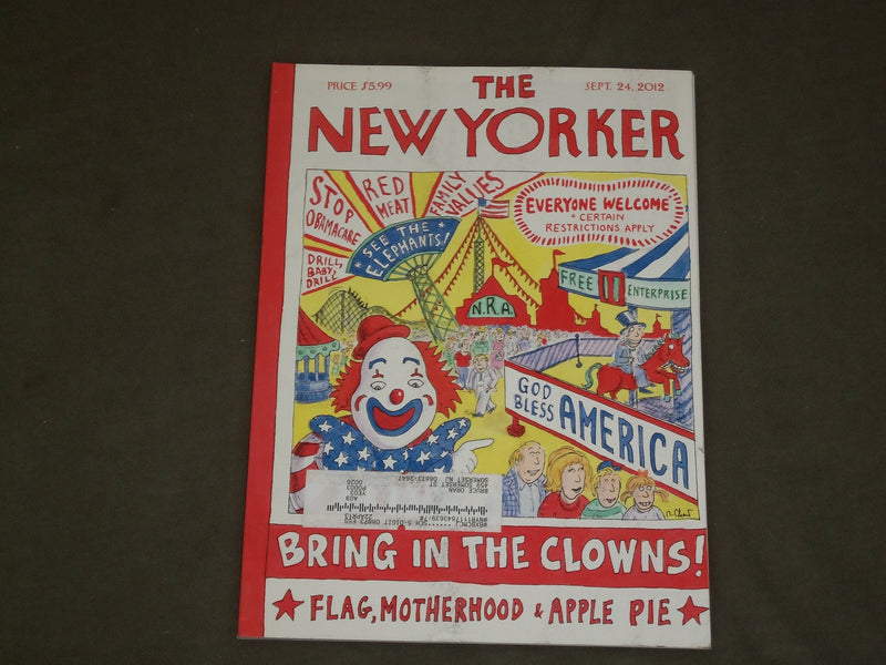 2012 SEPTEMBER 24 THE NEW YORKER MAGAZINE - ILLUSTRATED COVER - NY 2231