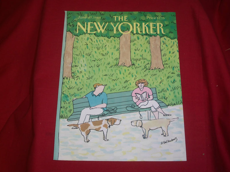 1988 JUNE 27 NEW YORKER MAGAZINE FRONT COVER ONLY - GREAT ART FOR FRAMING