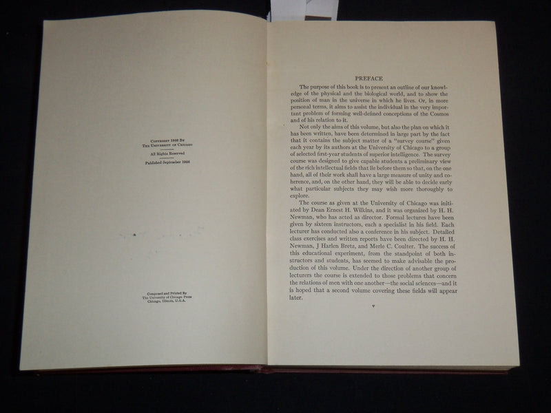 1926 THE NATURE OF THE WORLD AND OF MAN - UNIVERSITY OF CHICAGO - KD 5980D