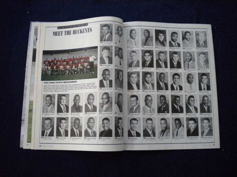 1993 SEPTEMBER 4 FOOTBALL PROGRAM - OHIO STATE UNIV VS RICE UNIV - SP 3625A