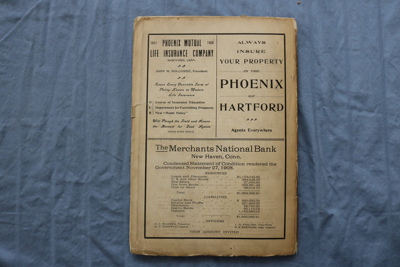 1908 THE CONNECTICUT MAGAZINE - SOFTCOVER - K 3205