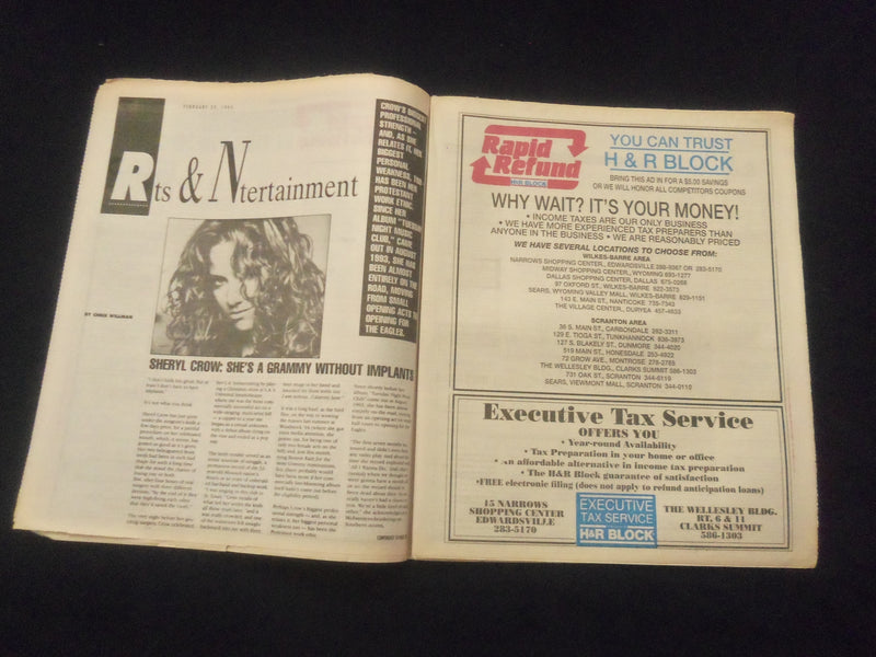 1995 FEB 23 THE WEEKENDER NEWSPAPER -WILKES-BARRE, PA- SWIMSUITS '95 - NP 6150