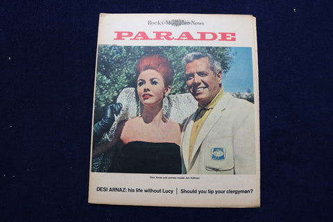 1962 OCTOBER 7 PARADE MAGAZINE - DESI ARNAZ & JAN SULLIVAN COVER - E 22383