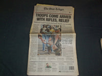 2005 SEPTEMBER 3 THE STAR-LEDGER NEWSPAPER - TROOPS COME ARMED W/RIFLES- NP 3489