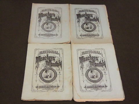 1874-1875 NATIONAL TEACHER'S MONTHLY MAGAZINE LOT OF 4 ISSUES - WR 438