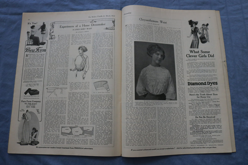 1912 MARCH THE MODERN PRISCILLA MAGAZINE -ILLUSTRATIONS, STORIES & ADS- SP 4782H